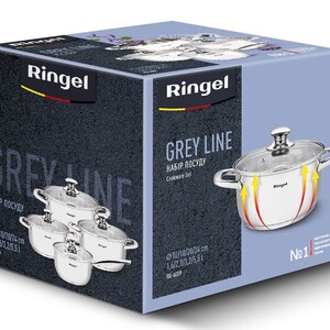 Набір посуду Ringel Grey line 8 предметів